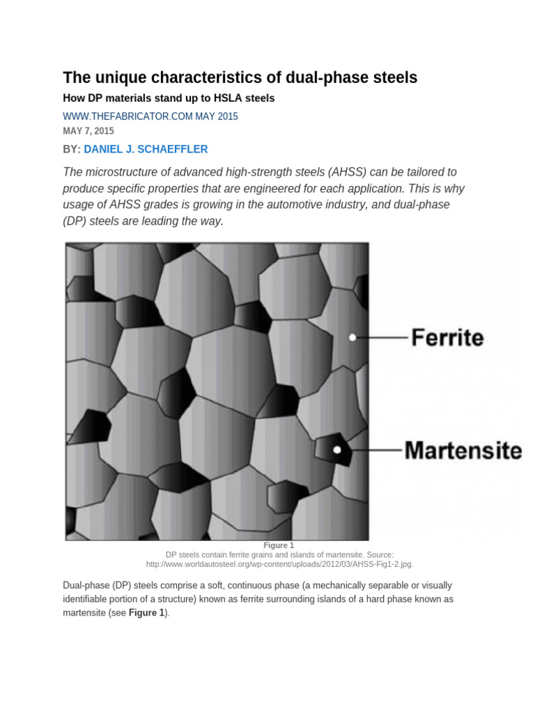 Characteristics and Applications of DP Steel | PDF | Steel ...
