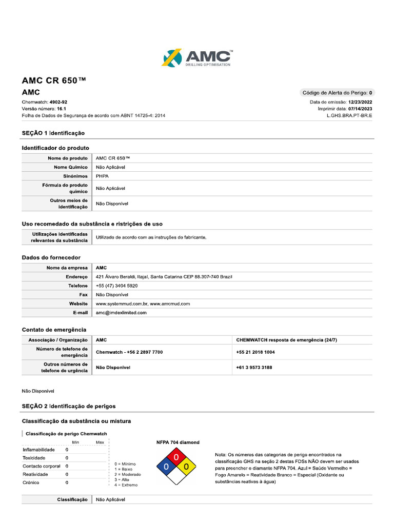 Amc CR 650 Fispq | PDF