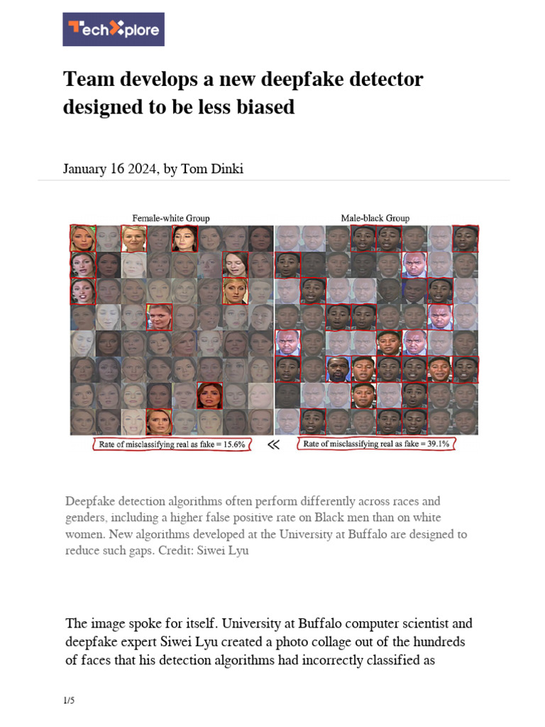 2024 01 Team Deepfake Detector Biased | PDF | Applied Mathematics ...
