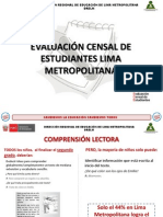 Resultados Evaluación Censal Educación 2011 (Lima)