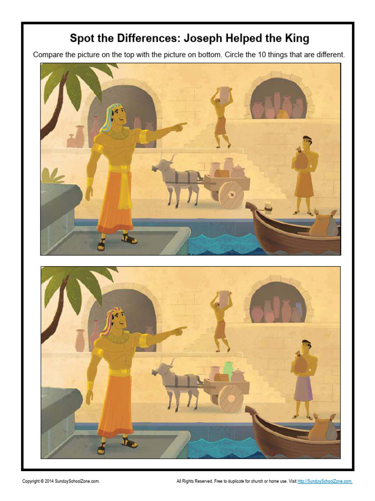 Joseph Helped The King Spot Differences | PDF