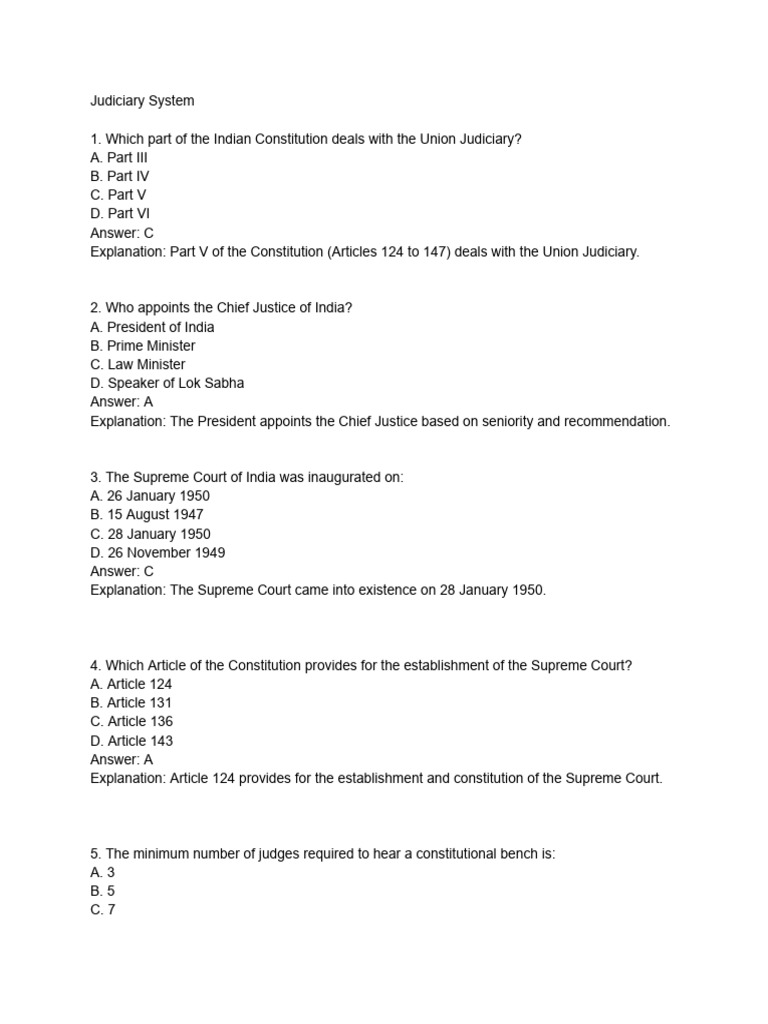 Overview of India's Judiciary and Executive | PDF | Supreme Court Of ...