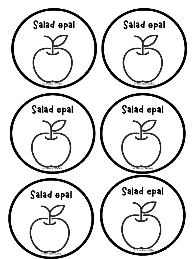 Salad Epal Sticker | PDF