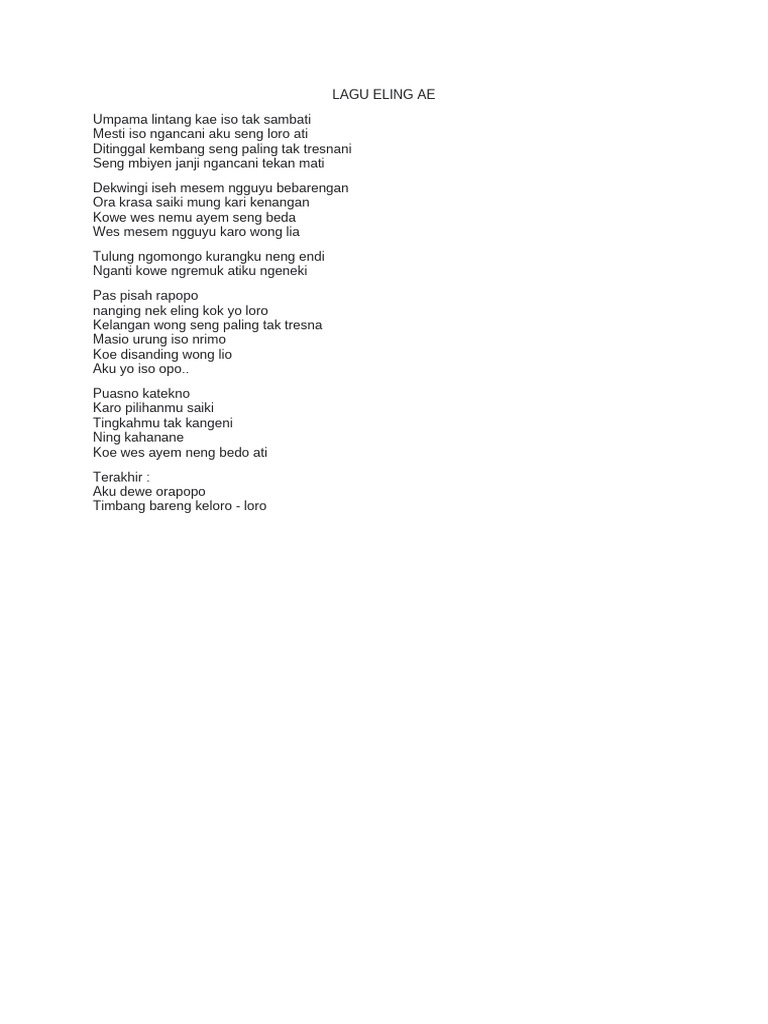Lirik Lagu Tentang Kenangan Cinta | PDF