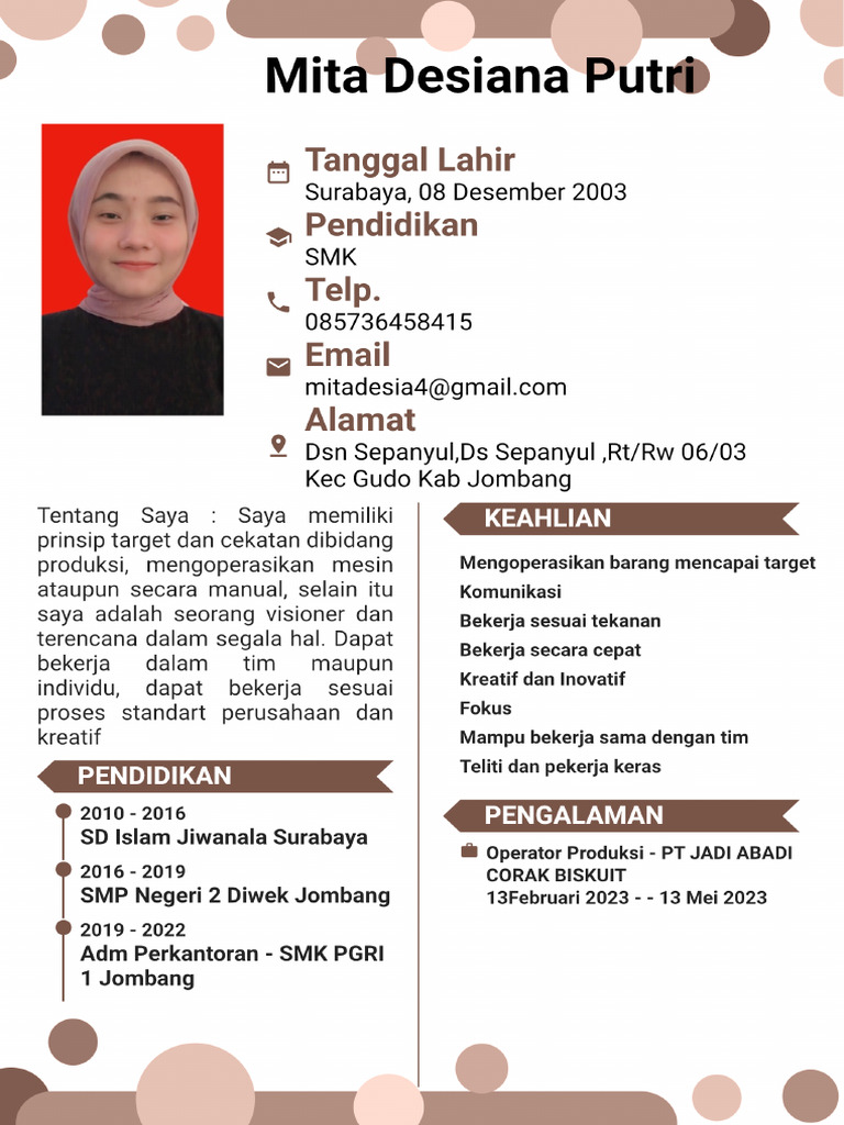 CV Ku Terbaru | PDF