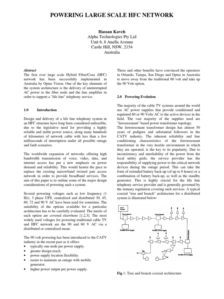 Advantages of 90V in HFC Networks | PDF | Transformer | Power Supply