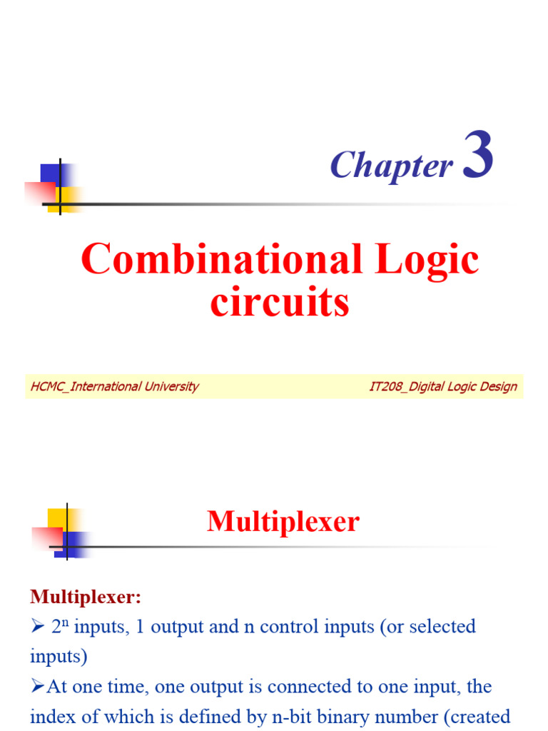 Combinational Logic: Multiplexer Overview | PDF | Logic Gate | Boolean ...