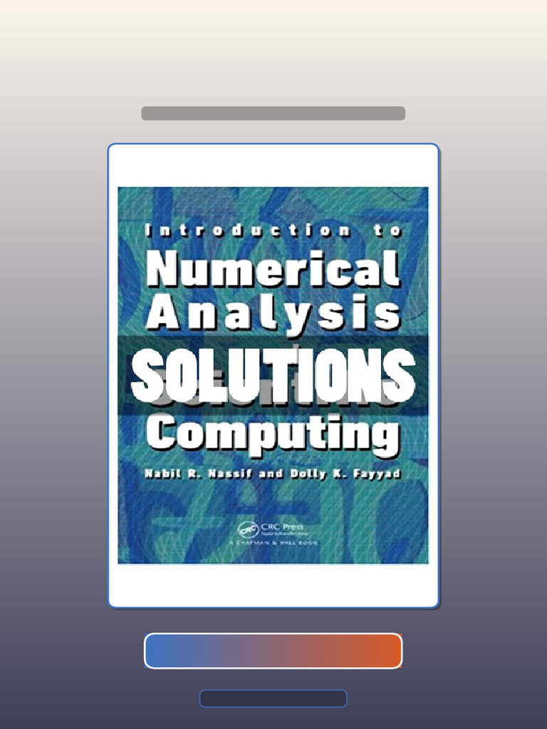 Solutions Introduction To Numerical Analysis and Scientific Computing 1 ...