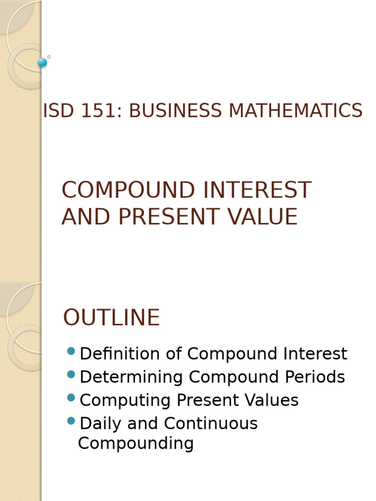 Compound Interest and Present Value Guide | PDF | Interest | Compound ...