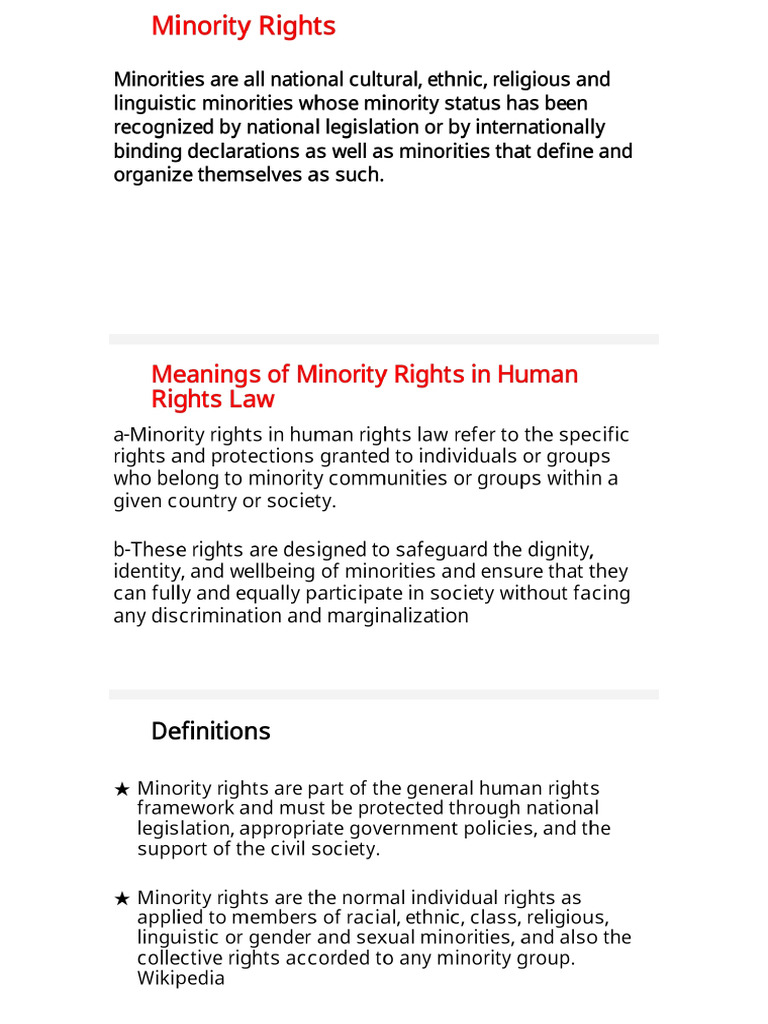 Minority Rights HR PDF | PDF