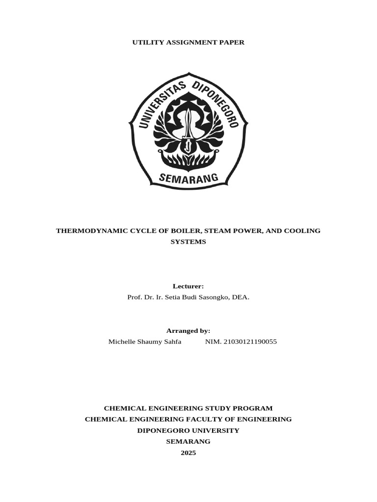 Michelle Shaumy Sahfa Utilitas Makalah | PDF | Steam | Boiler