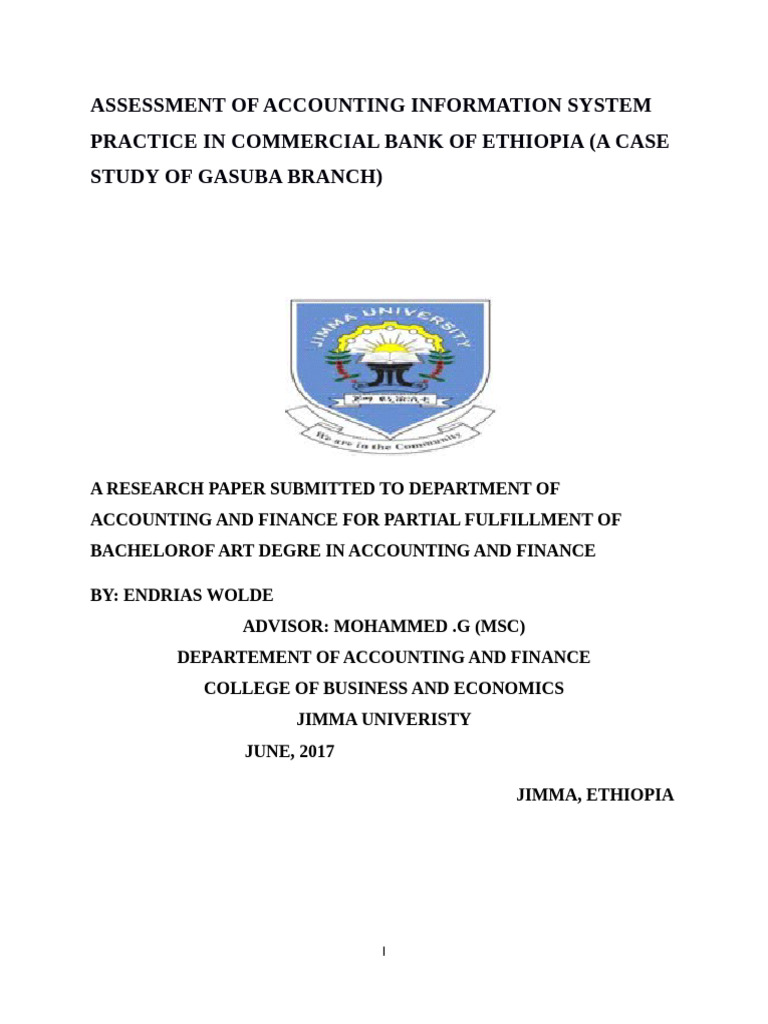 Accounting Information System in CBE | PDF | Internal Control | Information
