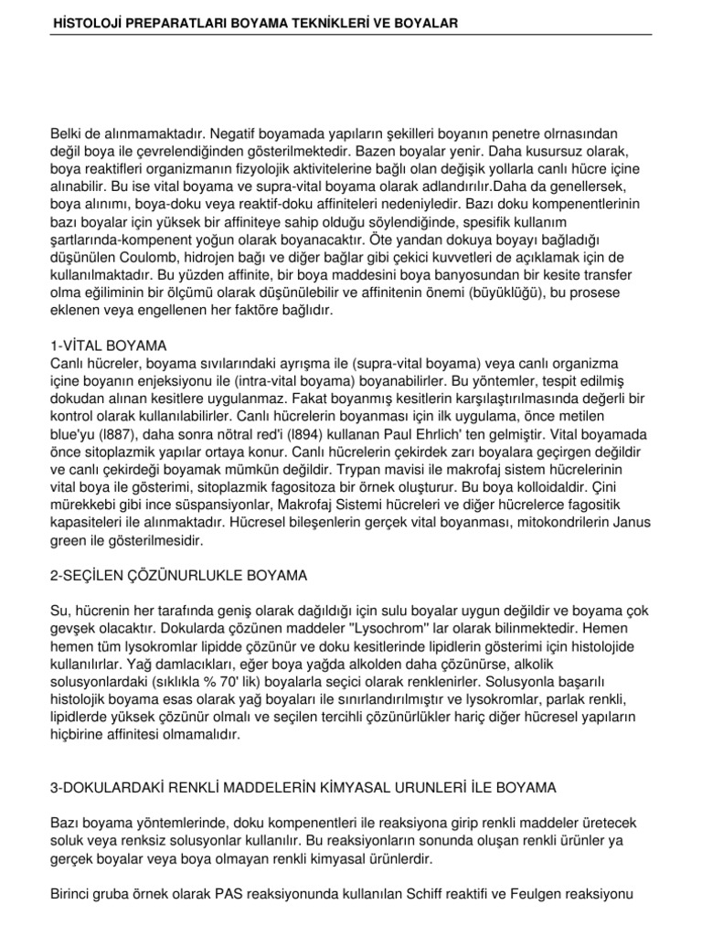 Hstoloj Preparatlari Boyama Teknkler Ve Boyalar