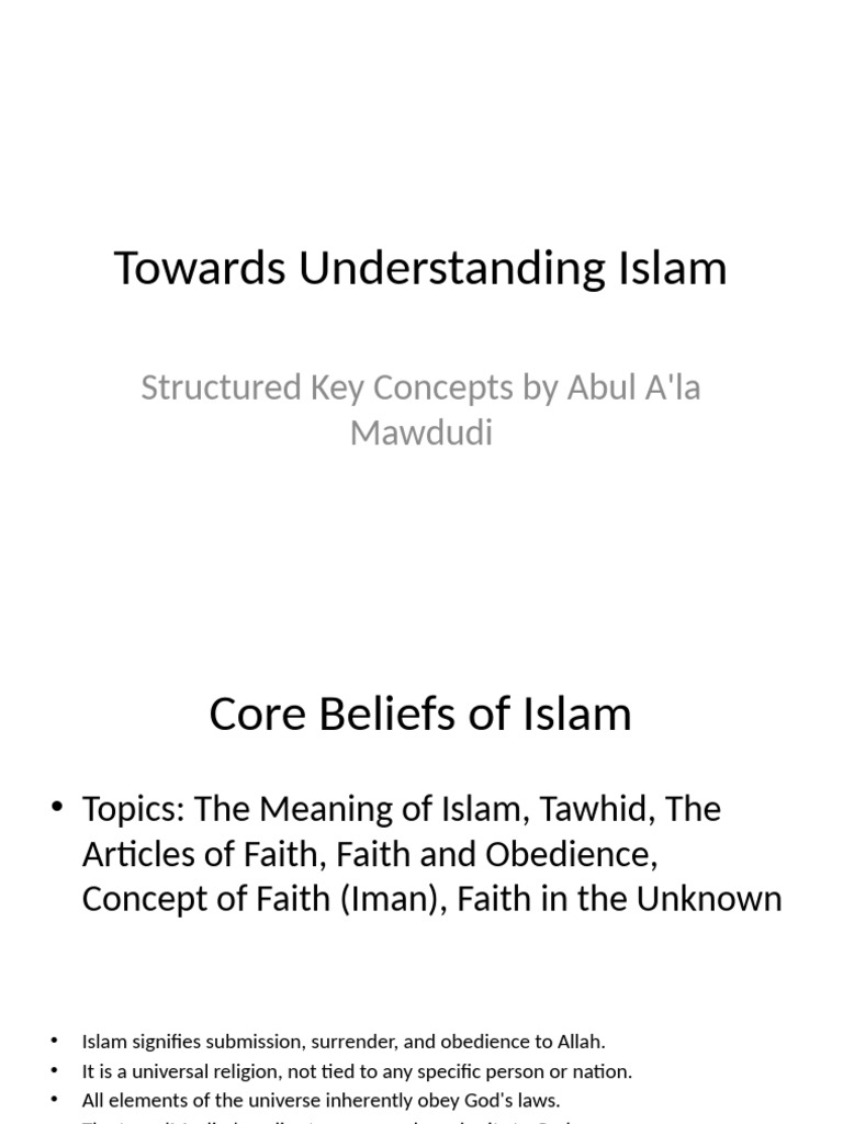 Towards Understanding Islam Key Concepts | PDF