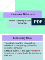 3mkting Role - Consumer Behaviour - Sem III - Comp