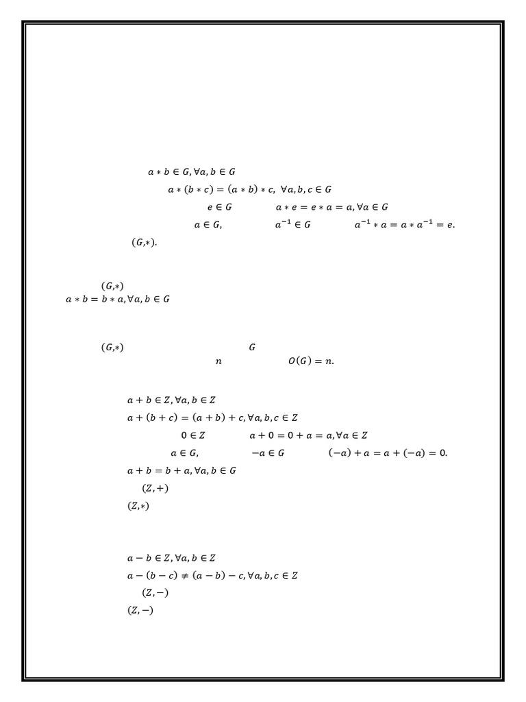 Introduction to Group Theory Basics | PDF | Group (Mathematics) | Group ...