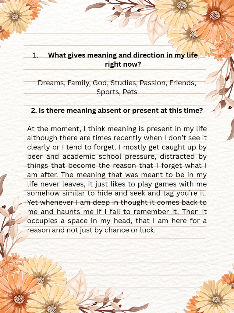 Finding Meaning and Purpose in Life | PDF | Prayer | Forgiveness