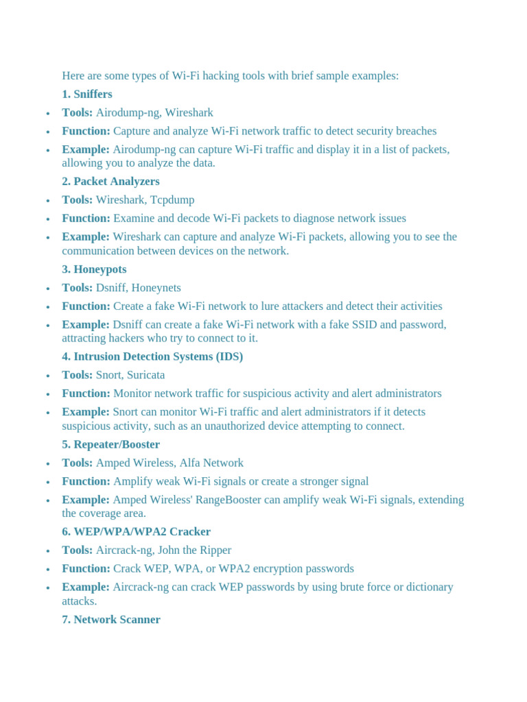 Essential Wi-Fi Hacking Tools Explained | PDF | Wi Fi | Cryptography