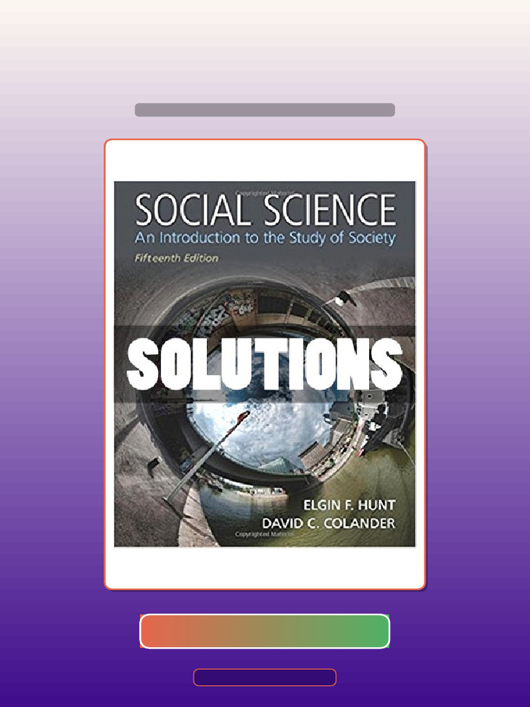 Social Science An Introduction To The Study of Society 15th Edition ...