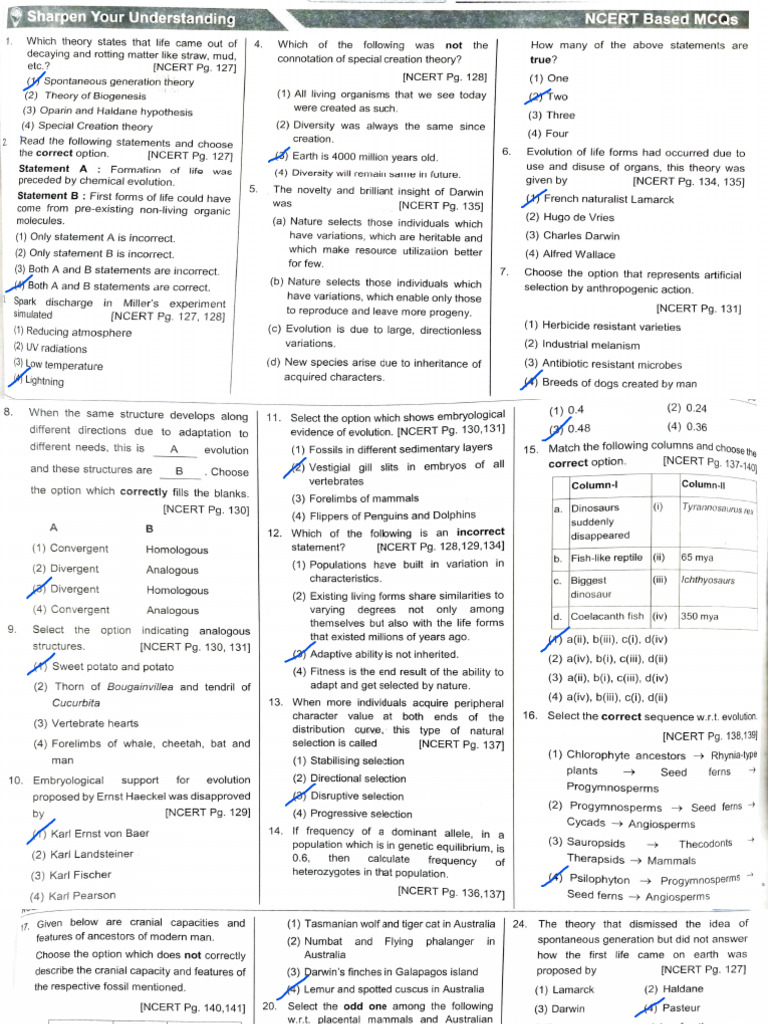 Evolution NCERT MAPS | PDF | Natural Selection | Evolution