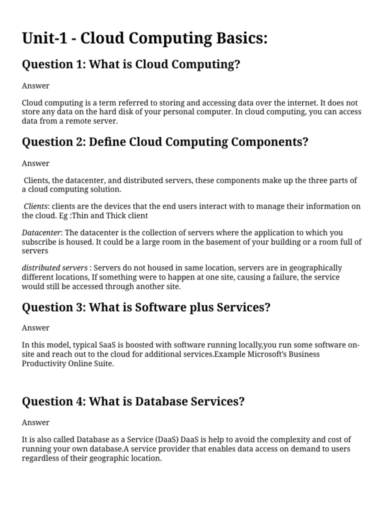 Cloud Computing Basics Explained | PDF | Cloud Computing | Virtualization