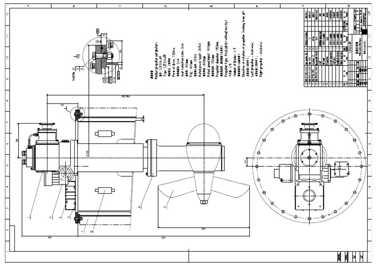 Outline Drawing of 287kW Rudder Propeller SZP30A-FP | PDF
