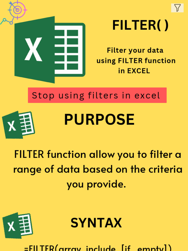 Excel FILTER Function Guide | PDF