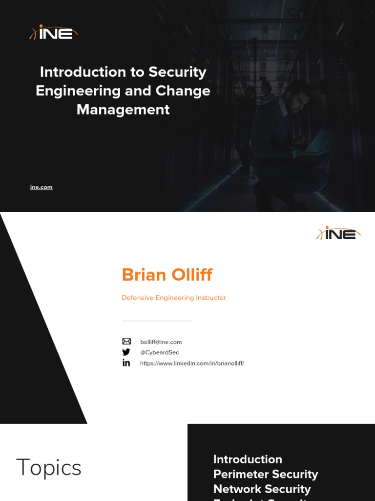 Security Engineering & Change Management Guide | PDF | Computer Network ...