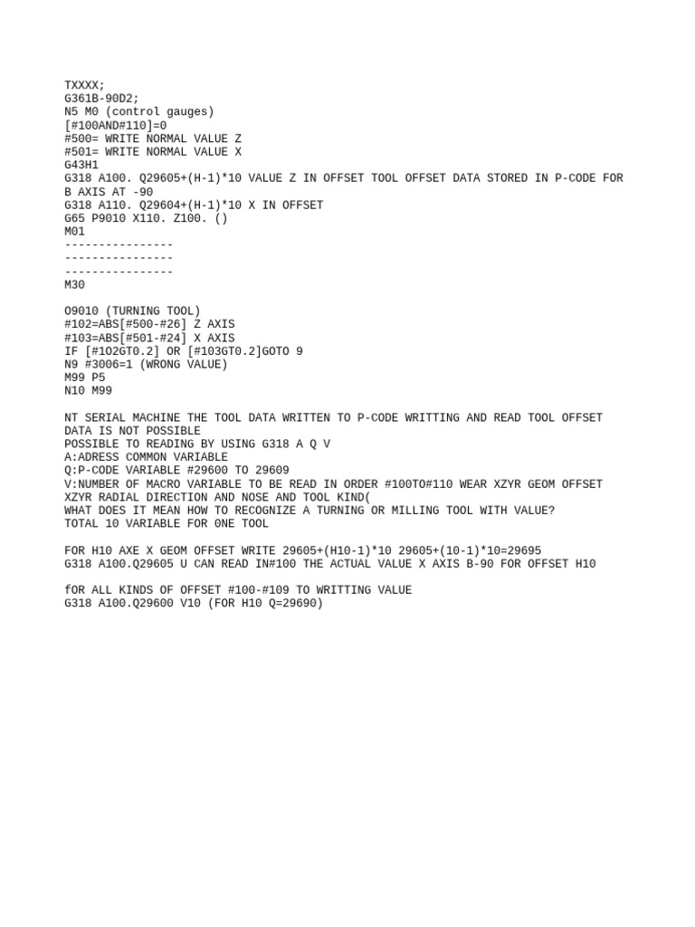 CNC Tool Offset Data Management | PDF
