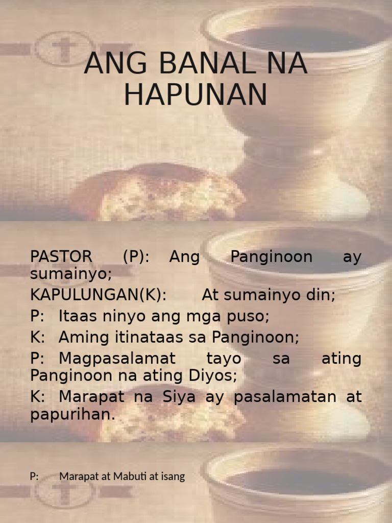 Ang Banal Na Hapunan | PDF