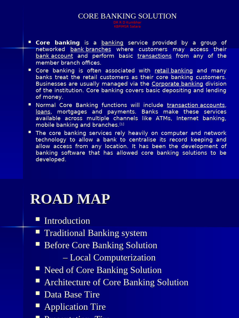 Core Banking Solution | PDF | Banks | Databases