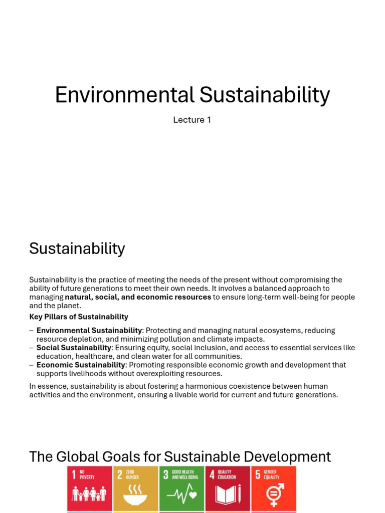 Understanding Environmental Sustainability | PDF | Biofuel | Sustainability