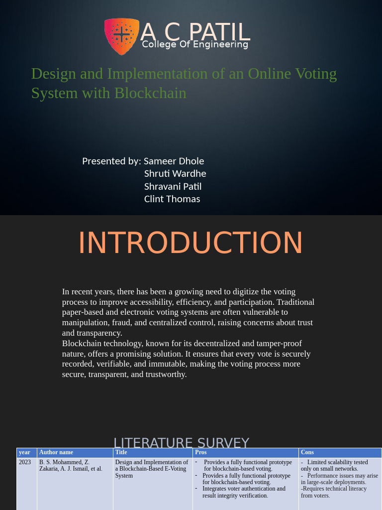 Blockchain-Based Online Voting System | PDF | Electronic Voting ...