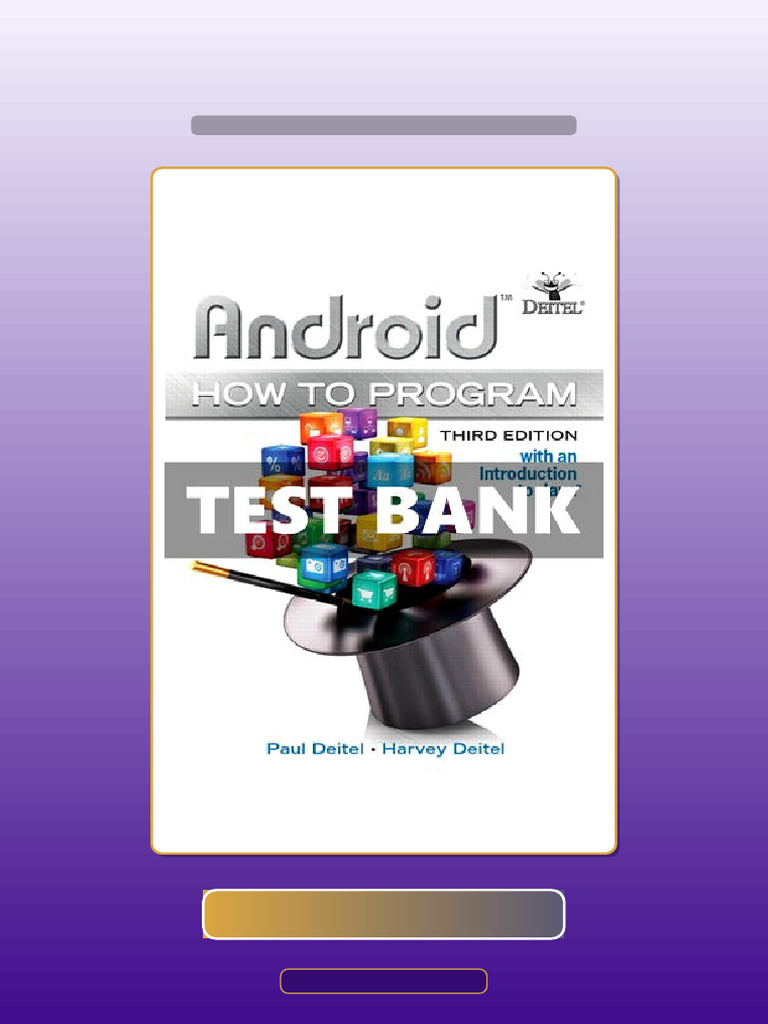 Android How To Program 3 Ed Deitel | PDF | Multiple Choice