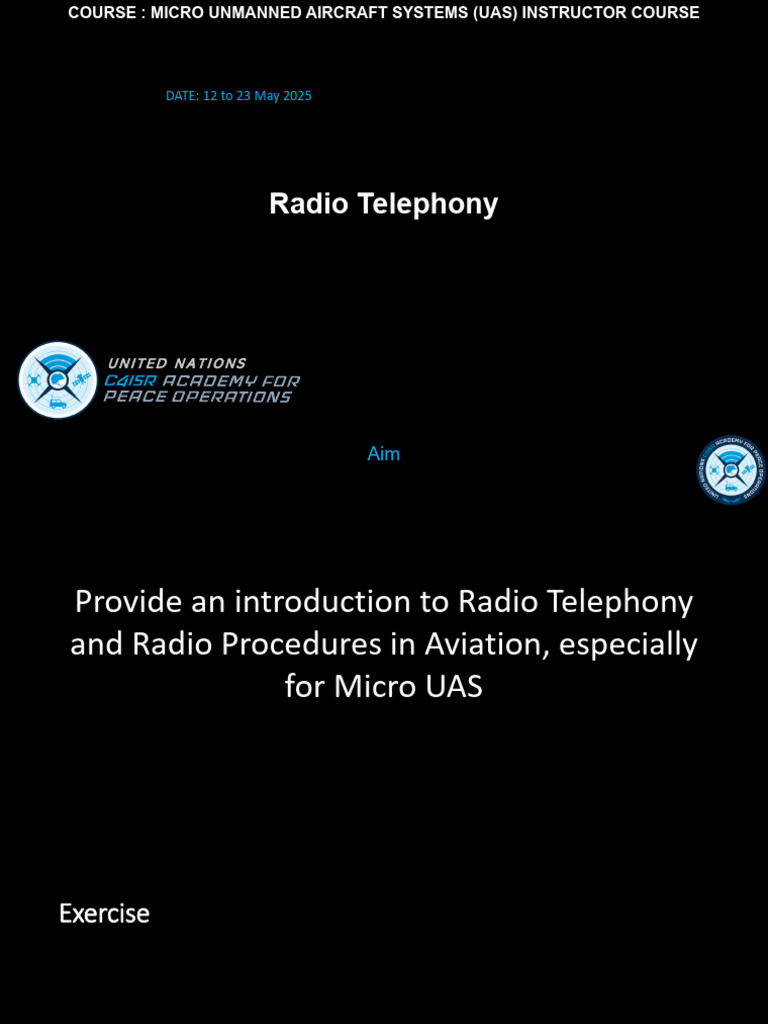 Radio Telephony for Micro UAS Training | PDF | Wireless | Communication