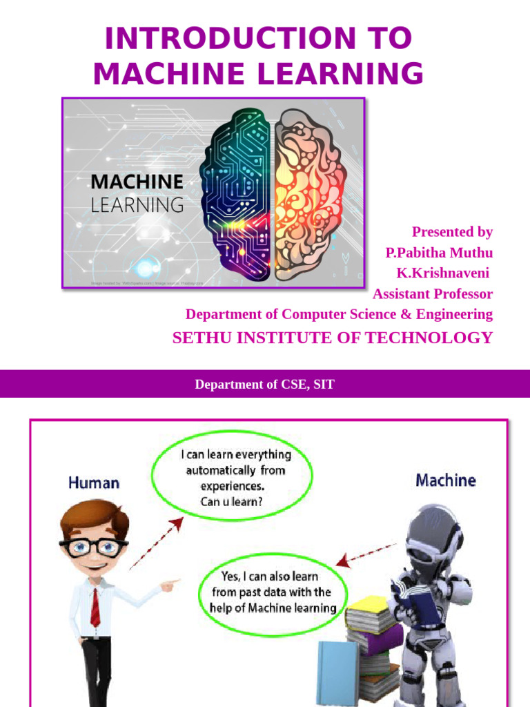Introduction to Machine Learning Concepts | PDF | Machine Learning ...