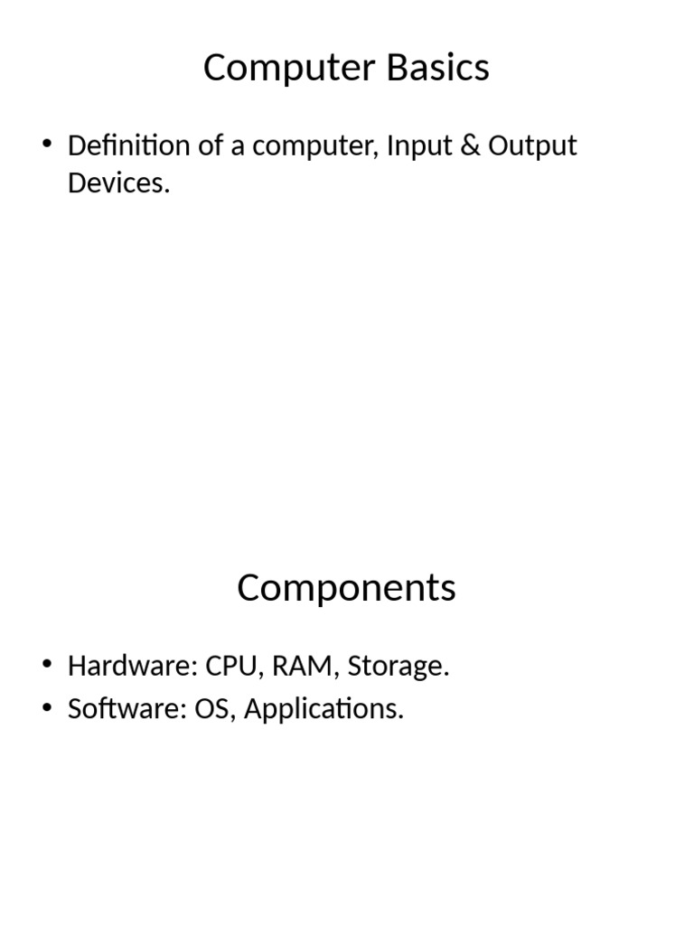 Computer Fundamentals Presentation | PDF