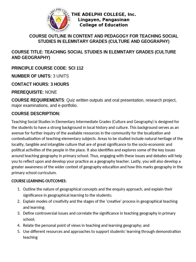 Teaching Social Studies: Culture & Geography | PDF | Lesson Plan ...