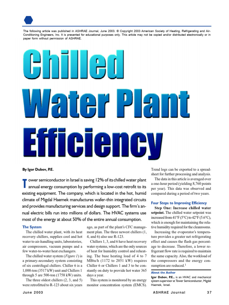 Enhancing Chiller Efficiency Strategies | PDF | Sustainable ...