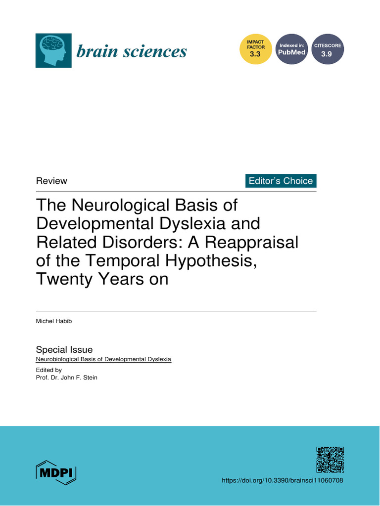33p. - The Neurological Basis of Developmental Dyslexia and Related ...