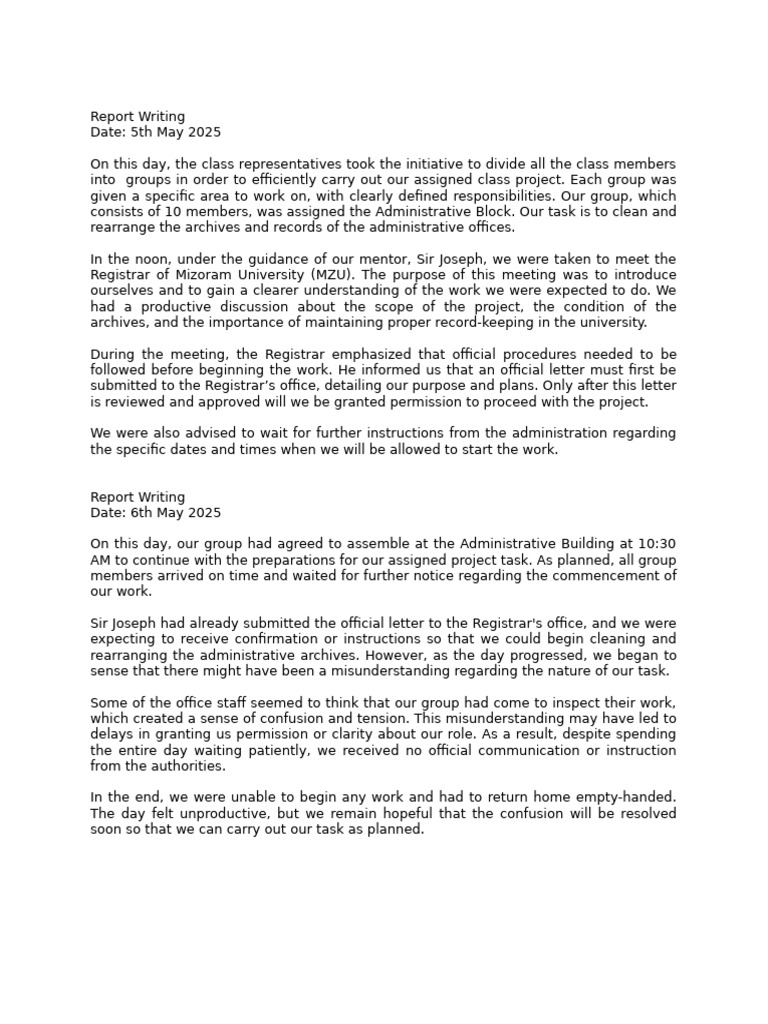 A Report On Our Archives Work | PDF