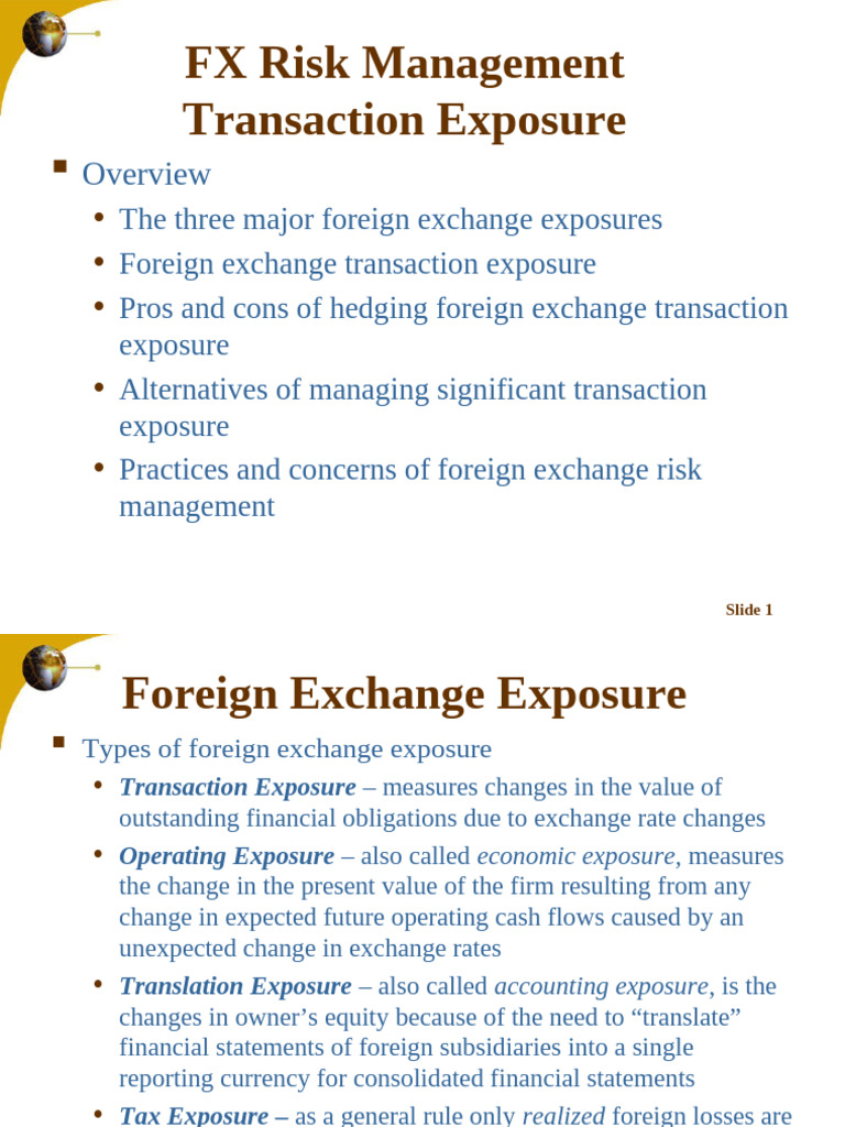 FX Risk Management: Transaction Exposure | PDF | Futures Contract ...