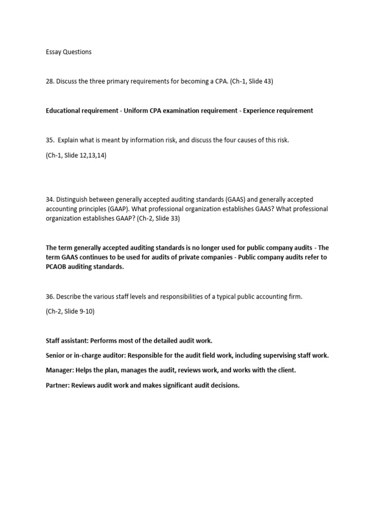 CPA Requirements and Audit Standards Explained | PDF