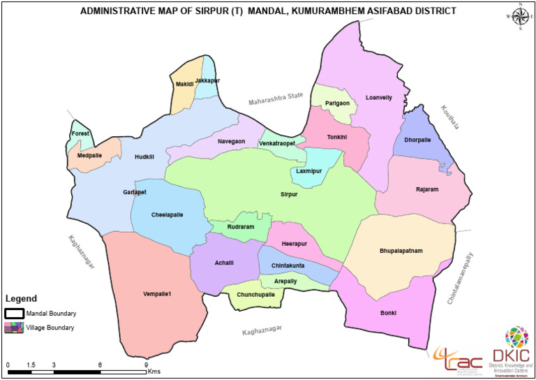 Administrative Map of Sirpur Mandal | PDF