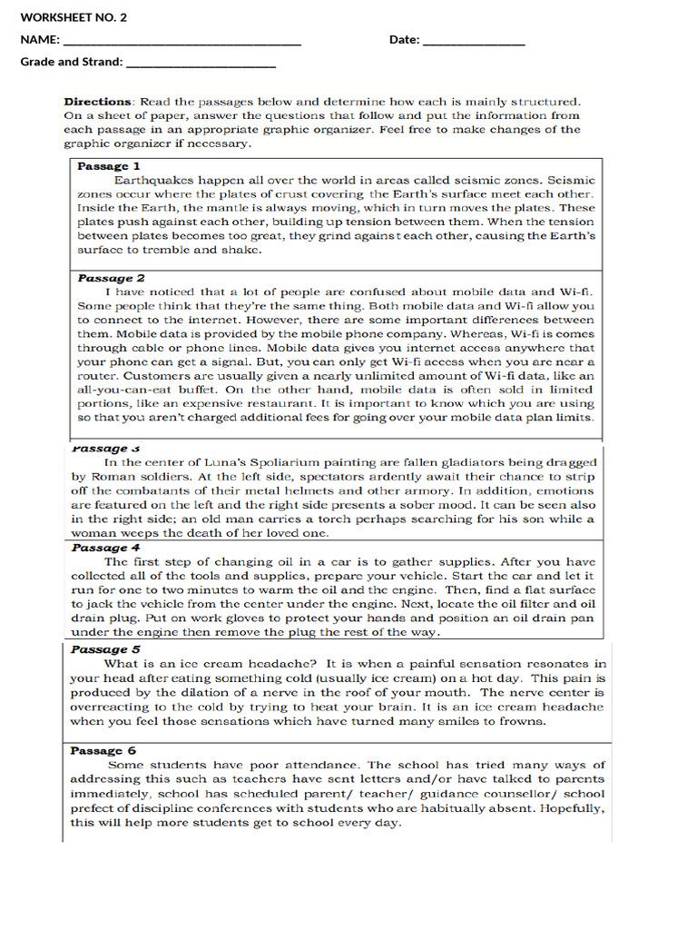 Worksheet No. 2 | PDF