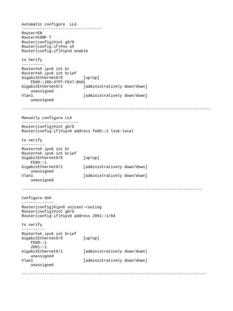 IPv6 Configuration Guide for Routers | PDF