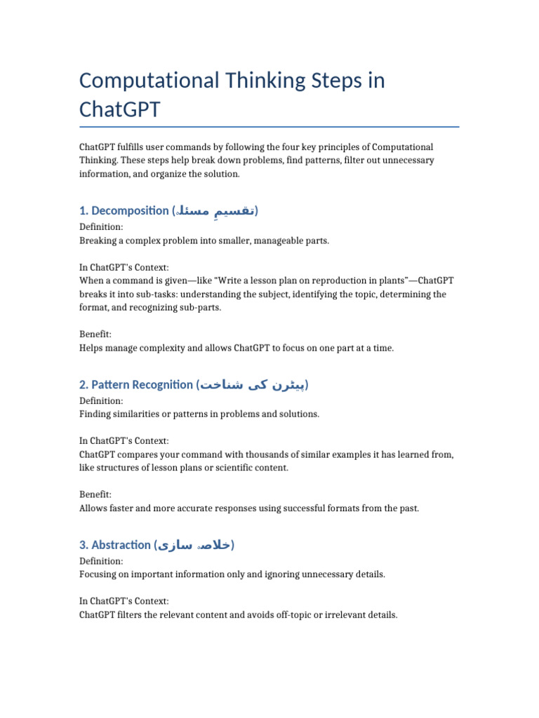 Computational Thinking ChatGPT | PDF | Information | Complexity