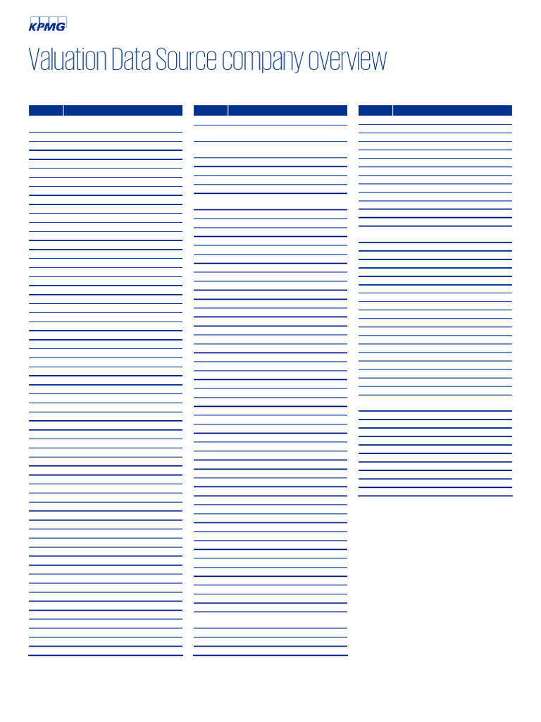 Company Overview Valuation Data Source - Pdf.coredownload - Inline | PDF |  Publicly Traded Companies Of The United States | Companies