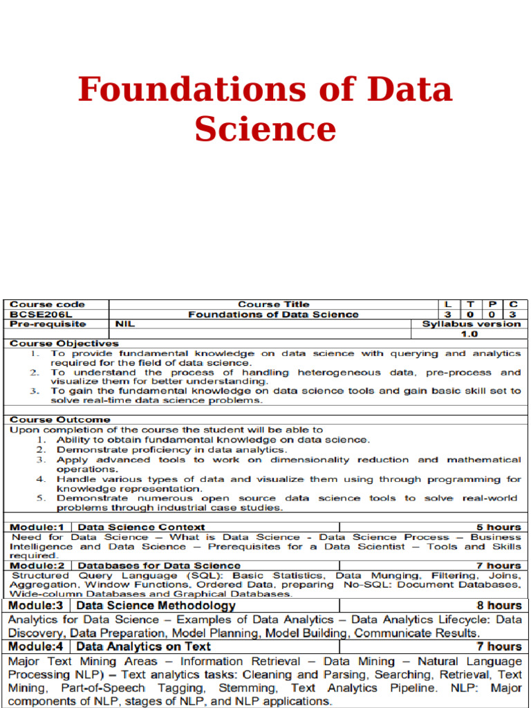 Data Science Fundamentals and Techniques | PDF | Data Science | Data