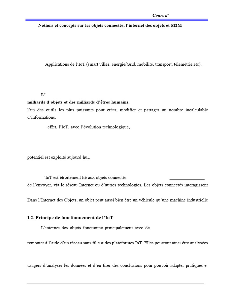 Notions clés sur les objets connectés IoT | PDF | Internet des objets ...